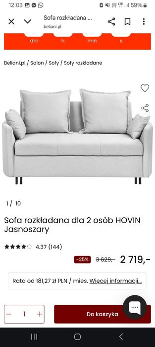 Rozkładana kanapa