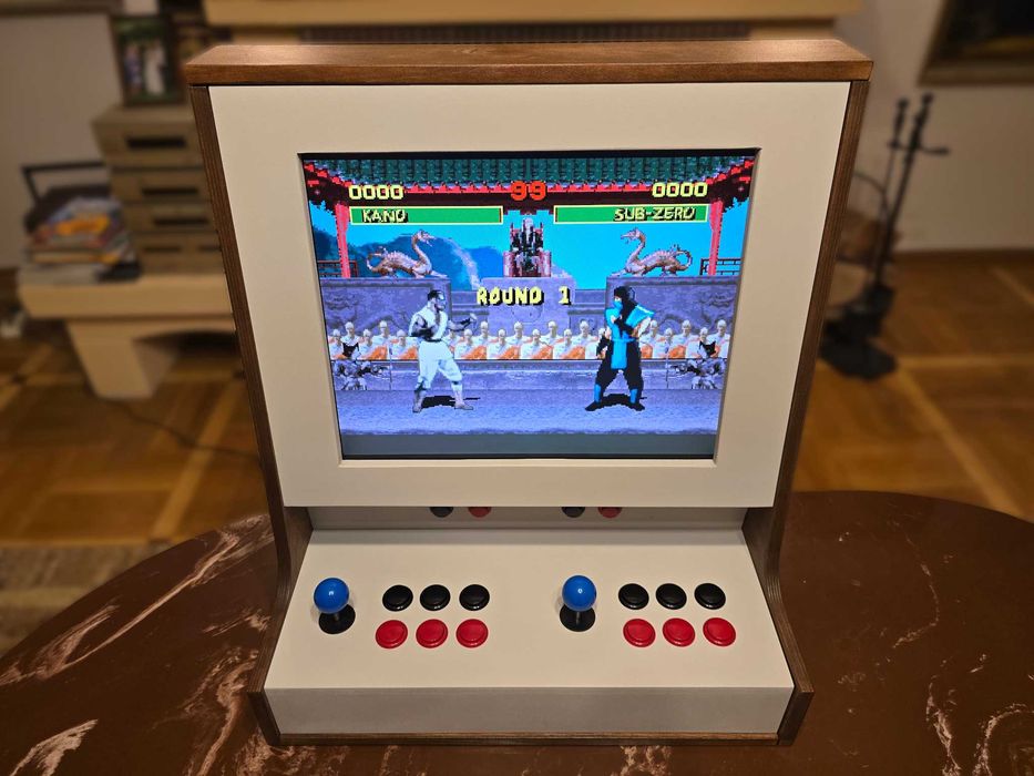 Arcade Bartop Retro * Drewniany * Raspberry PI * Contra Mortal Kombat