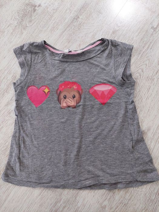 Koszulka emotki małpka H&M roz.134/140