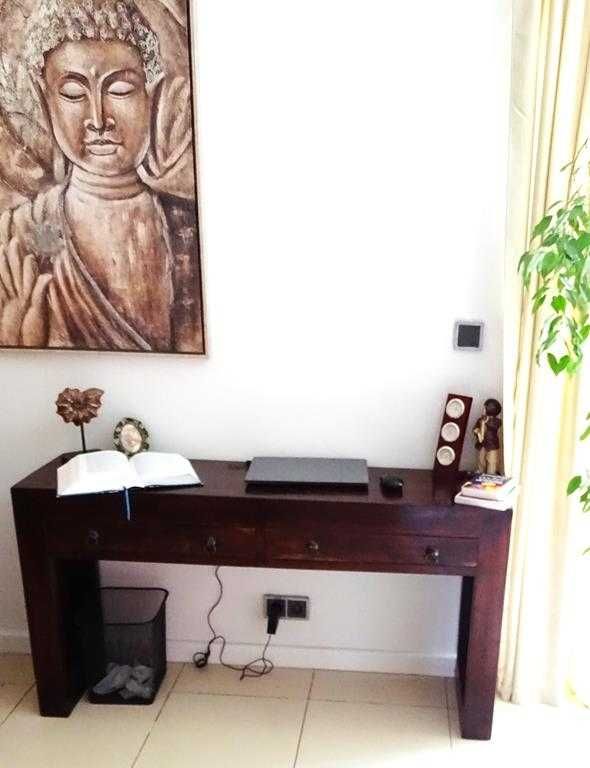 Indyjska toaletka lub biurko z drewna egzotycznego palisander (140x35)