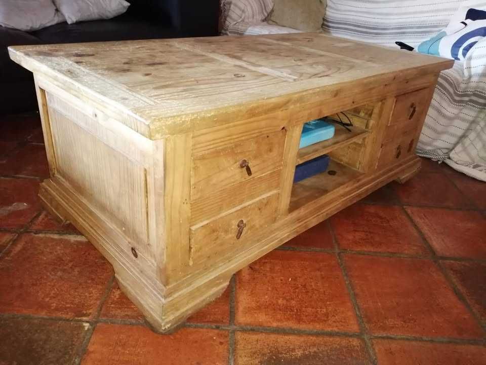 Mesa de centro mexicana, 1,30mx0,65mx0,50m