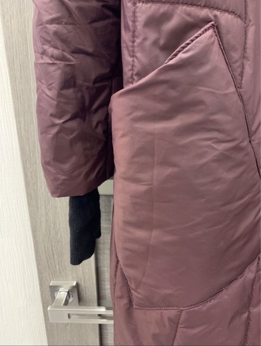 Женский зимний пуховик (с шерстяными манжетами). (Размер ХL, 54-56)