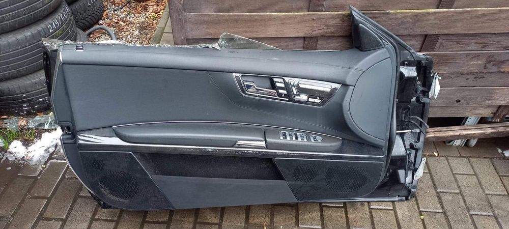 Tapicerka drzwi Mercedes CL w216 czarna