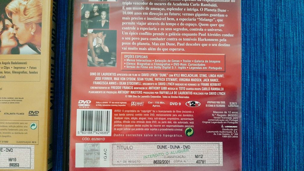 Filmes de David Lynch - dvd