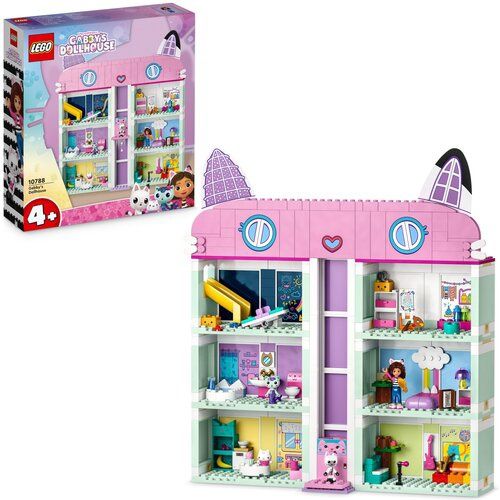 lego, koci domek Gabi, 10788, Gabby's Dollhouse, klocki, domek, kotki