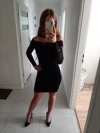 Sukienka, mała czarna, koronkowa, 36 (S)