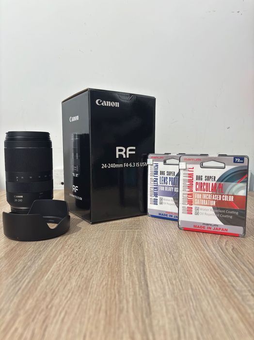 Obiektyw CANON RF 24-240 mm + Osłona, Filtr polaryzacyjny i UV