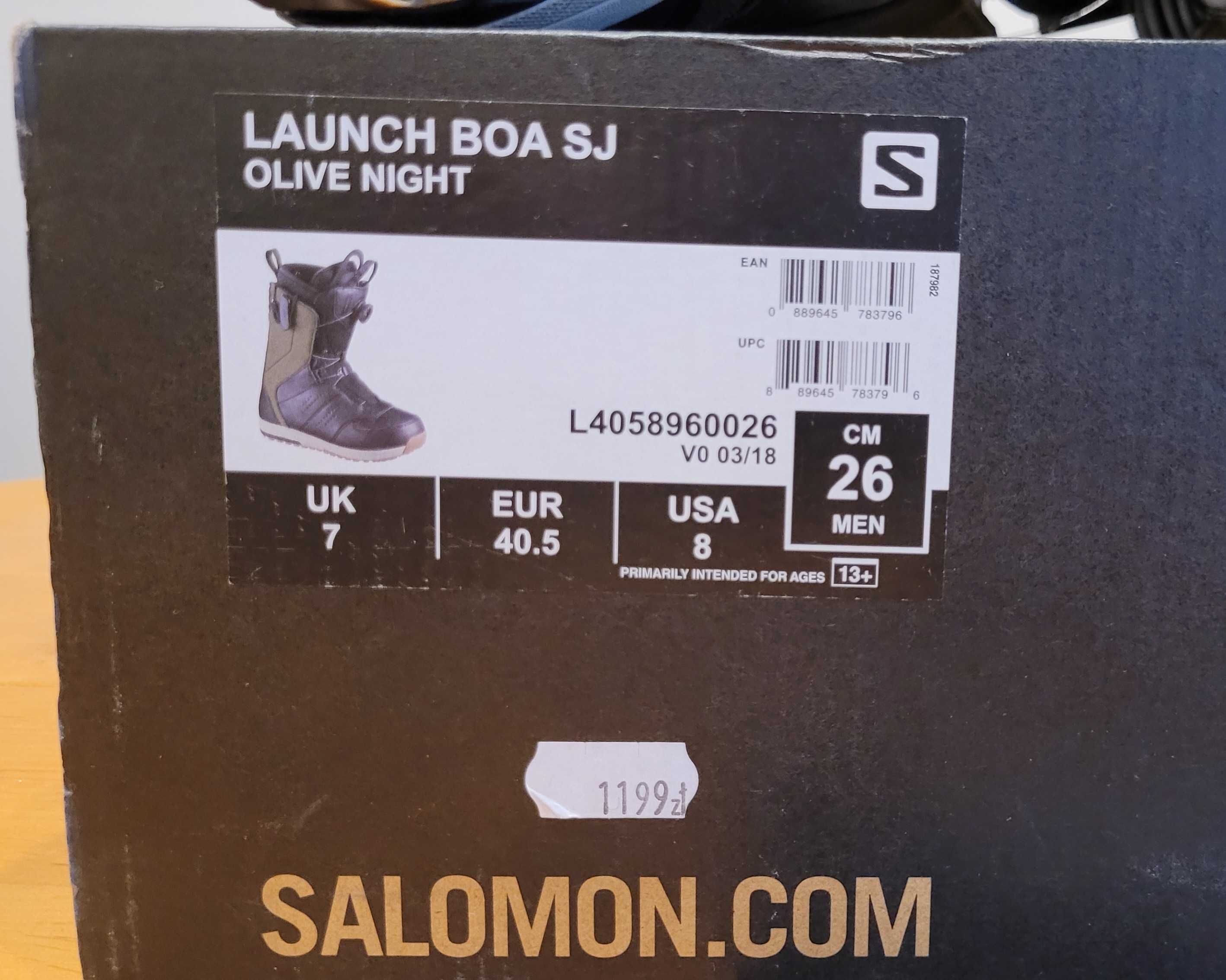 Nowe Salomon Launch BOA SJ rozm 40.5 buty snowboardowe