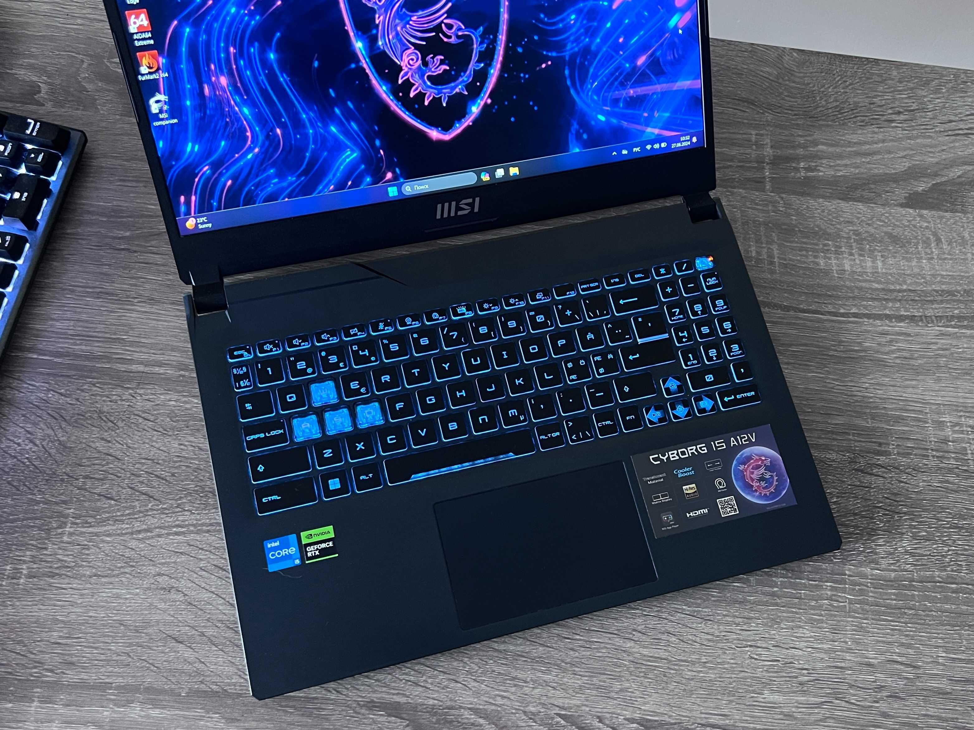 Киборг! Игровой ноутбук Msi Cyborg A15 (RTX 4050 , Intel 12th , Ssd)