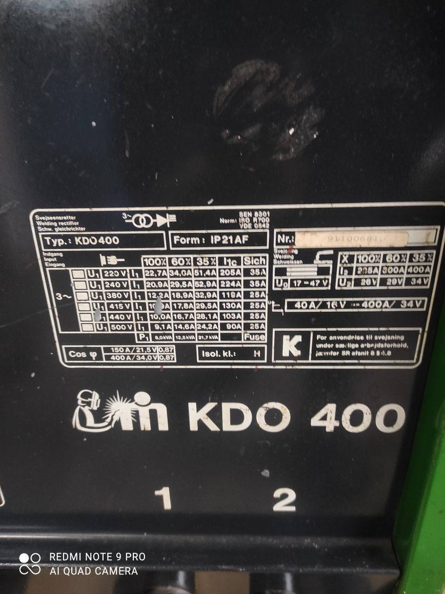 Migatronic KDO 400 A/ Chłodzenie / Spawarka / Mig