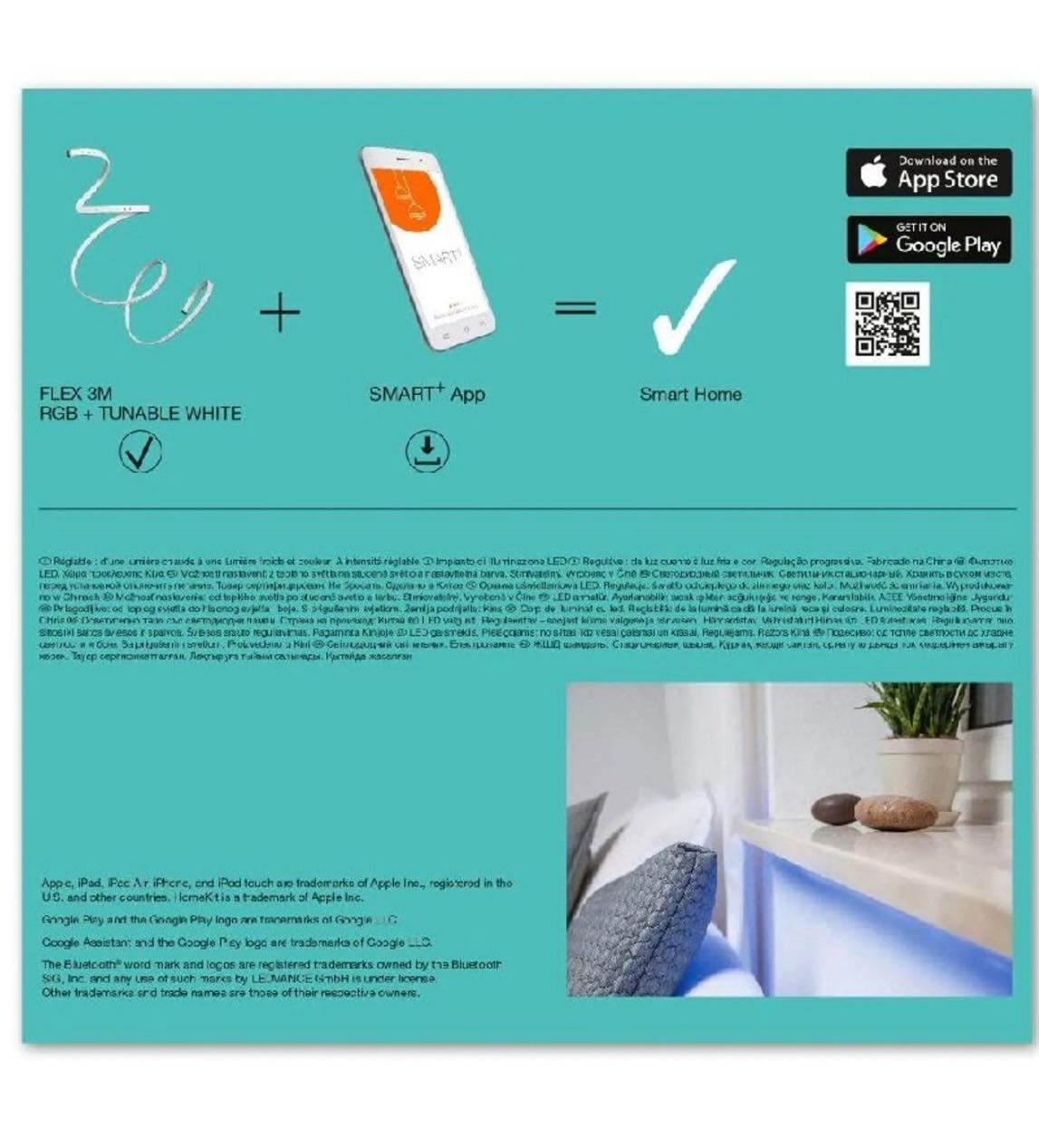 Світлодіодна стрічка Ledvance flex 3m RGB+Tunable white Smart+