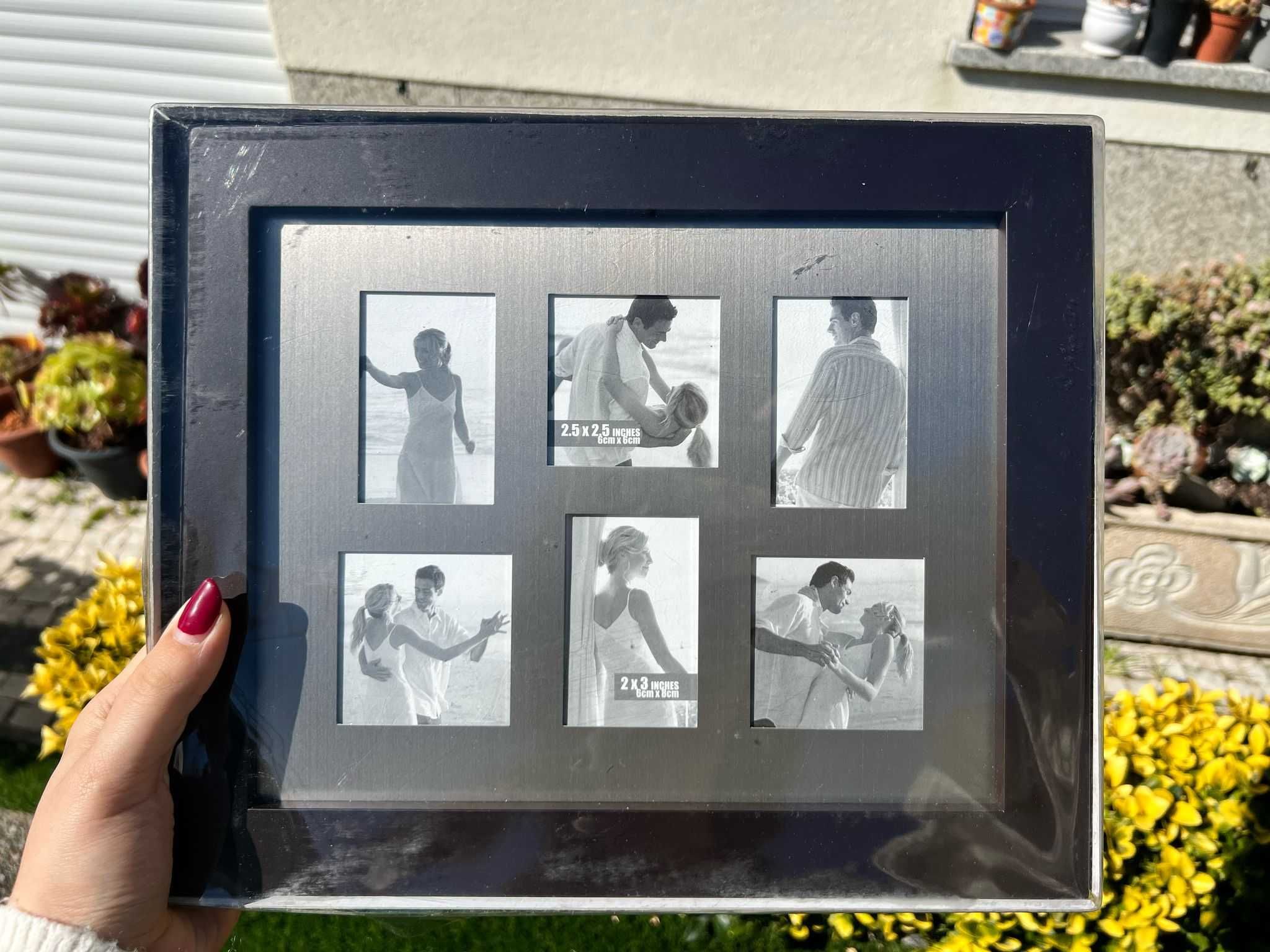 moldura para 6 fotografias (4 molduras disponíveis, novas)