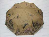 Женский зонт полуавтомат однотонный с принтом "Romit Umbrella"