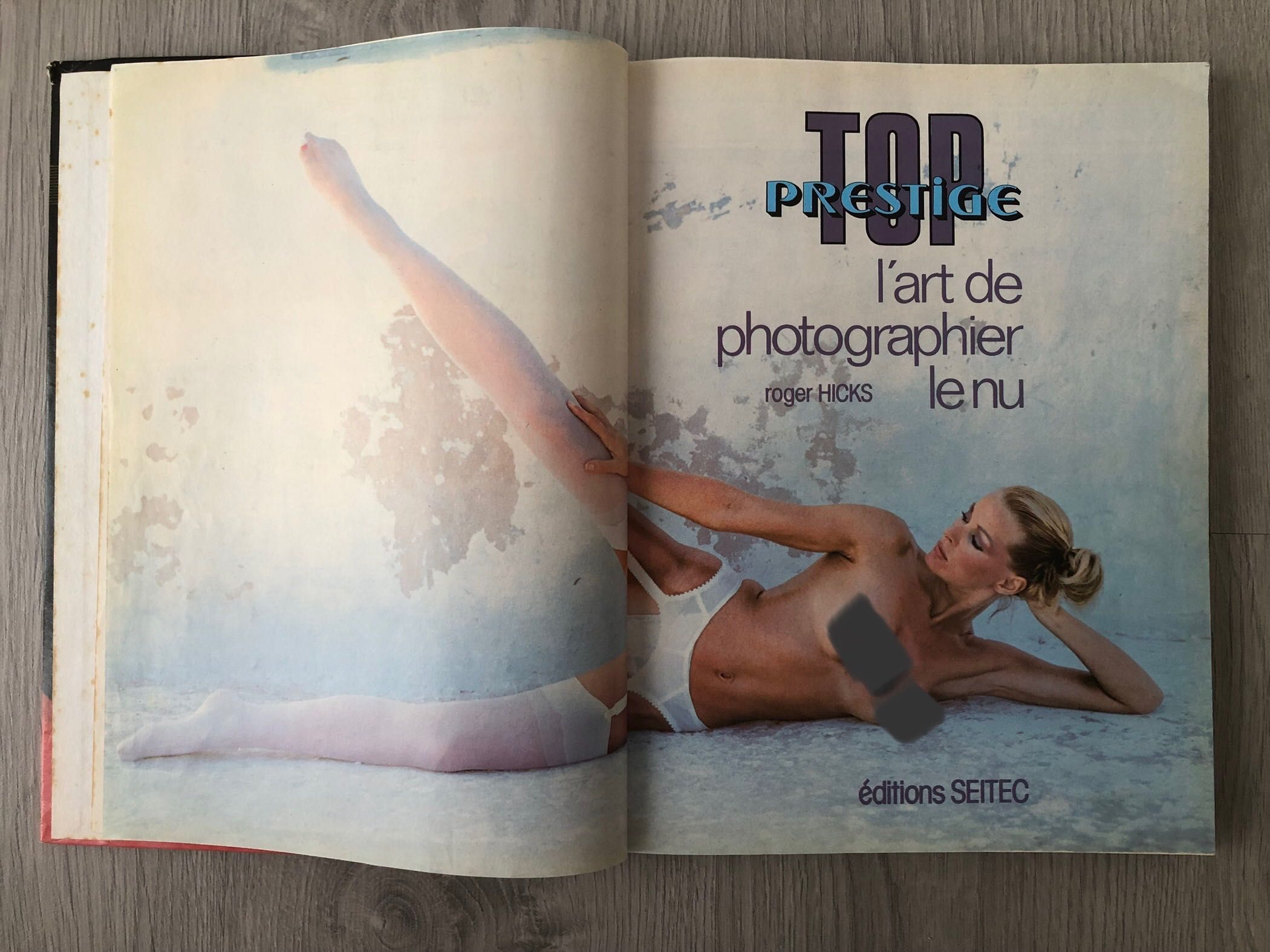 Livro de fotografia técnica glamour nu artístico. Francês ano 1982