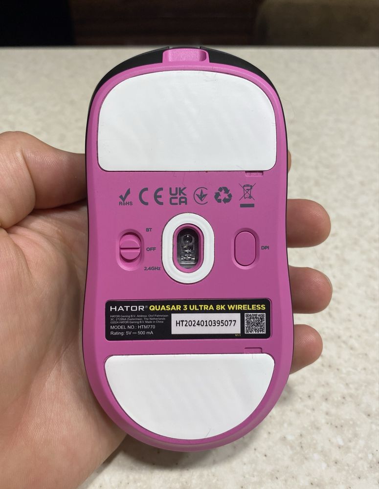 Компʼютерна ігрова миша hator quasar 3 ultra 8k wireless
