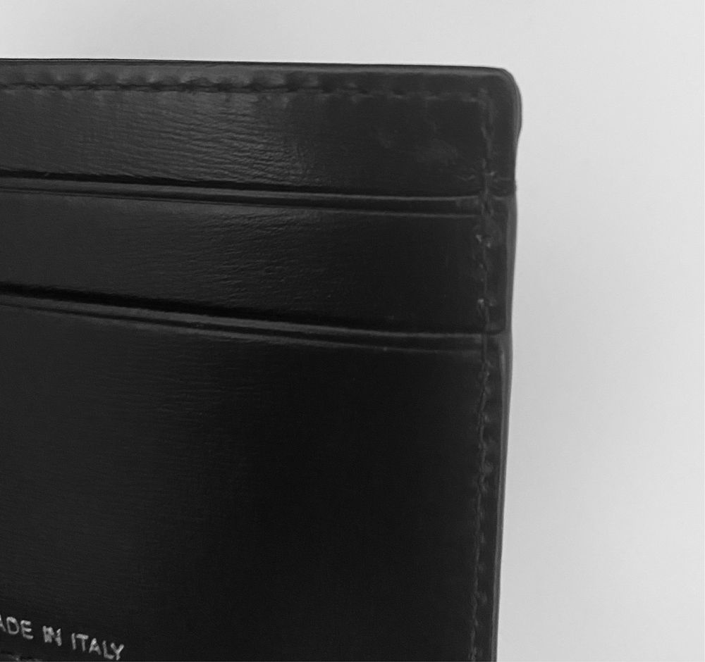 Card holder Versace etui na karty skóra naturalna czerń logo w kolor