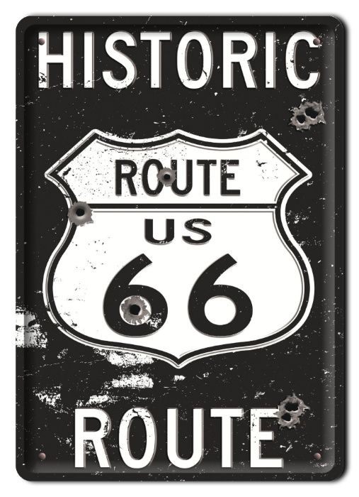 route 66 tabliczka metalowy szyld obrazek retro #01669