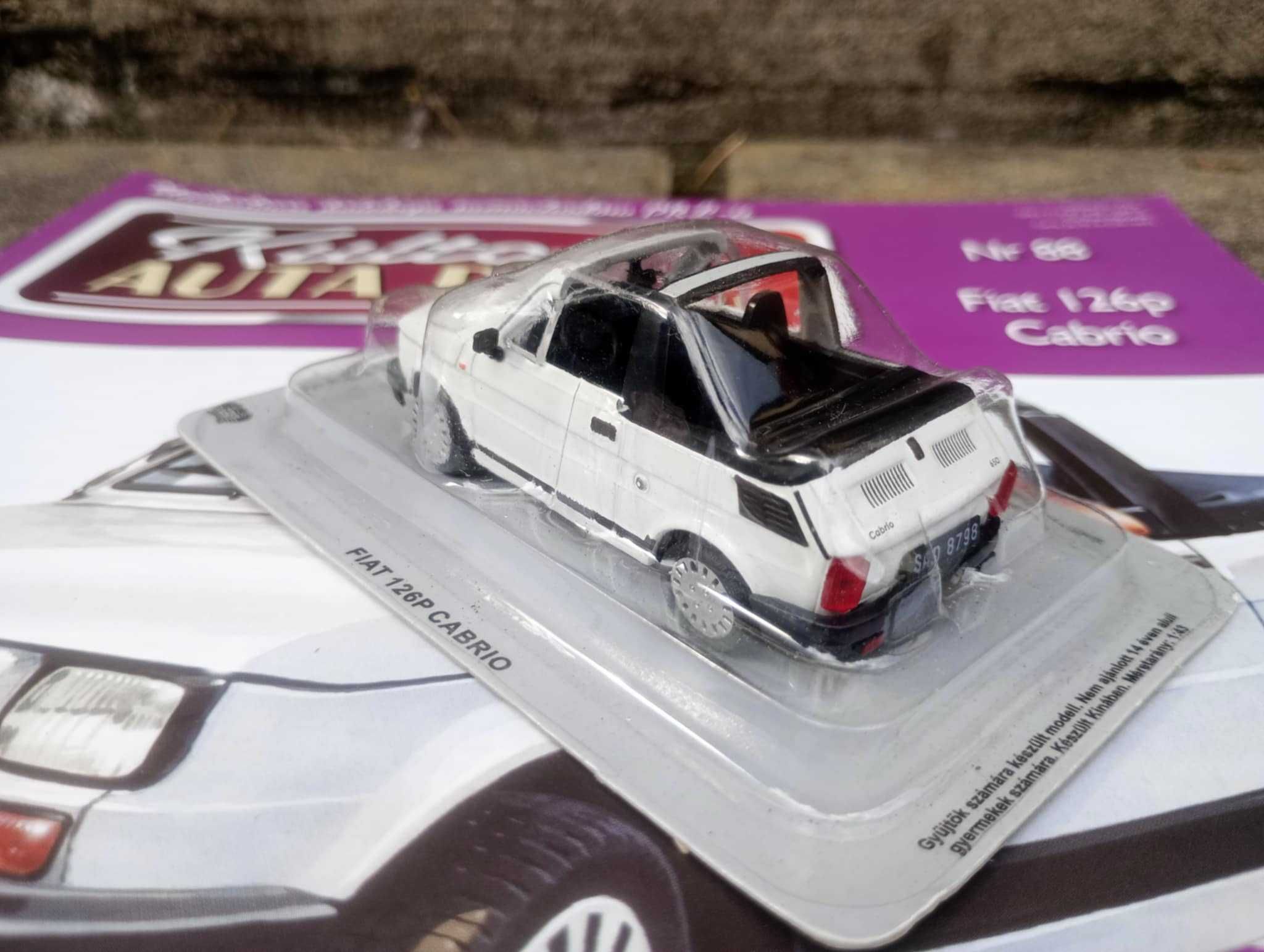 FIAT 126P CABRIO Bosmal kultowe auta PRL model 1/43 Deagostini NOWY