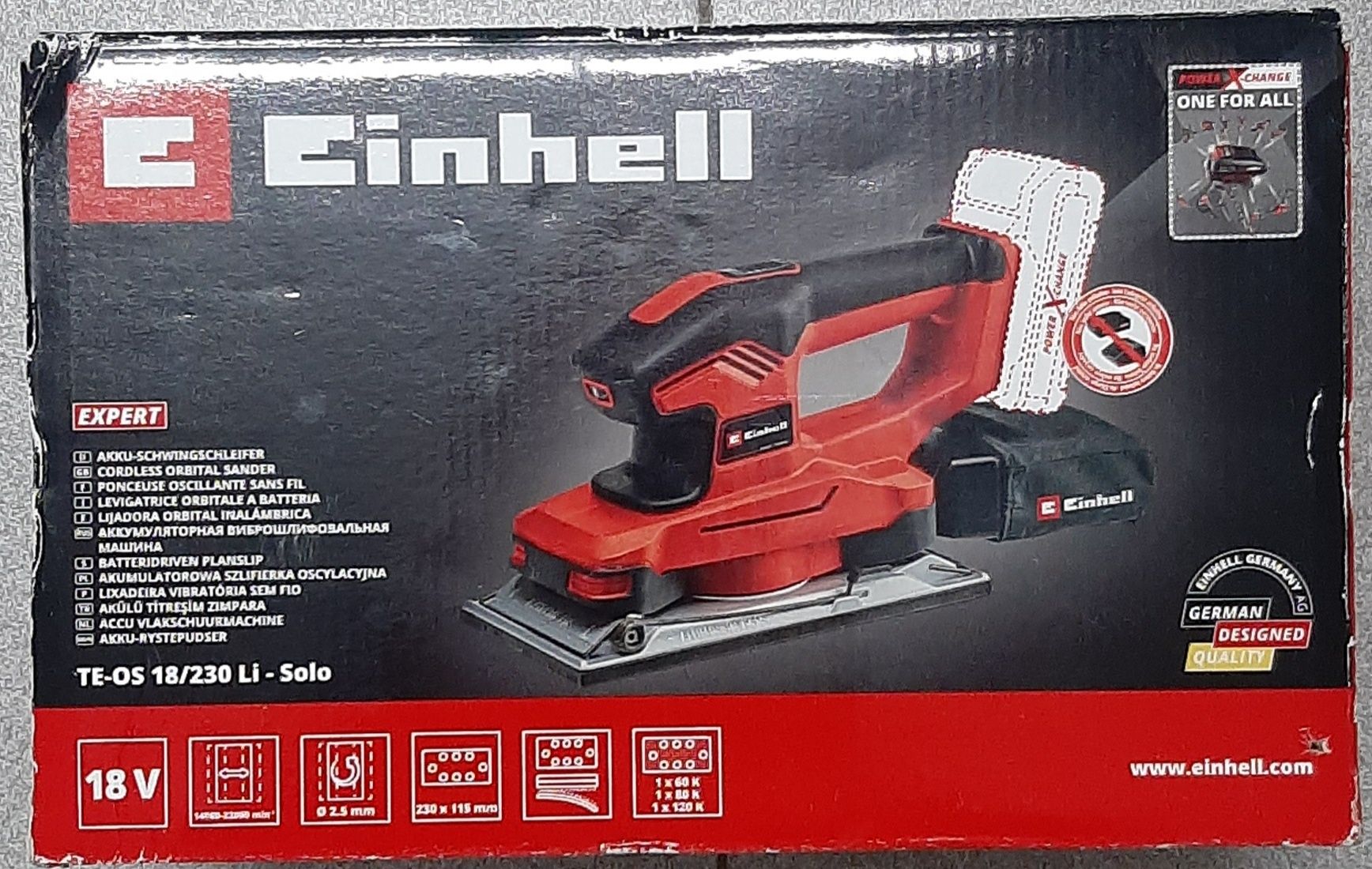 Einhell Lixadeira orbital sem fios TE-OS 18/230