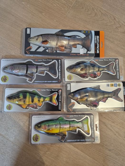 Savage gear trout 25 i 30cm, perch 23cm i rouch 25 cm