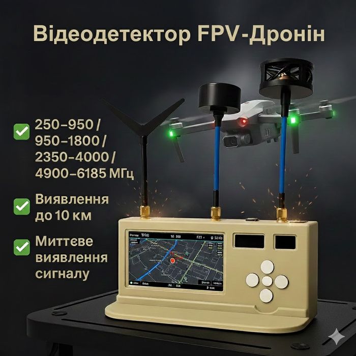 Чотирьох діапазонний детектор дронів Стевія Fly Т