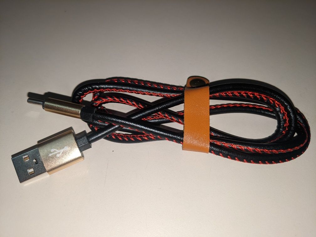 USB Type-C в кожаной оплётке
