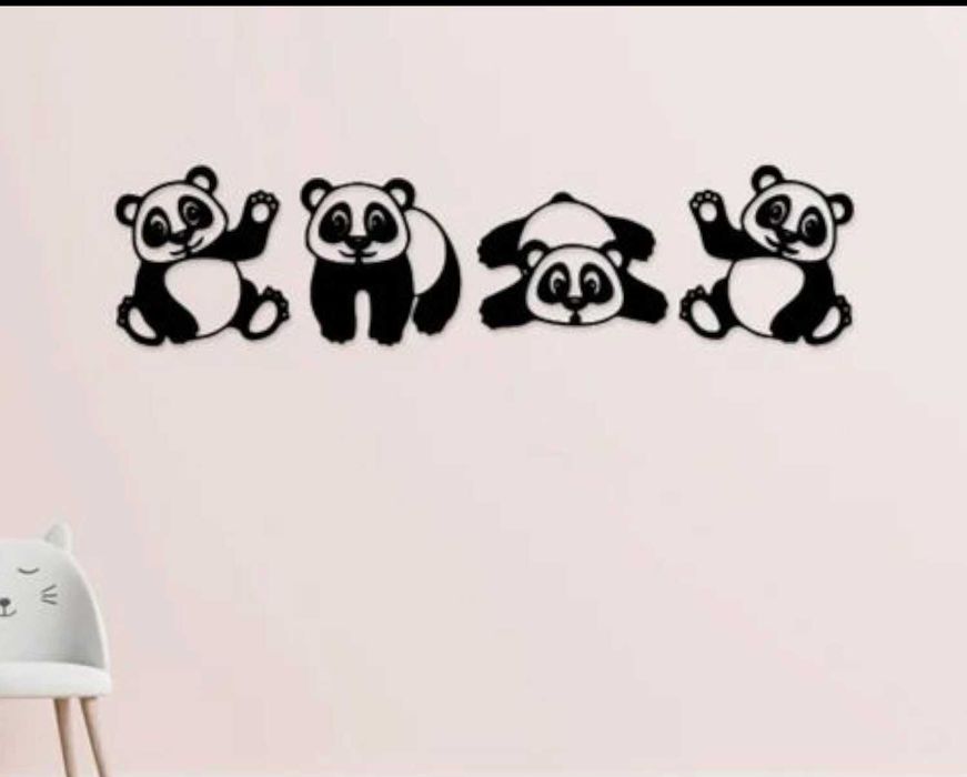 Dekoracja ścienna 3d, obraz, - Pandy – K0059 - Producent -