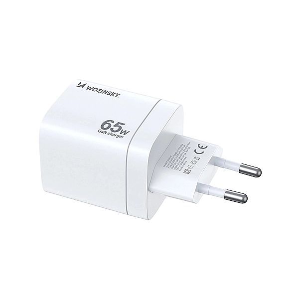 Ładowarka sieciowa GaN Wozinsky Cgwcw 65w Usb-a / 2 x Usb-c - biała