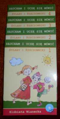 Słucham i uczę się mówić sylaby i rzeczowniki Wianecka CD 1-4 komplet