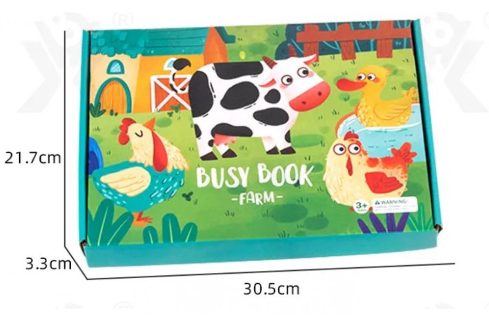 Розвиваюча книга Монтессорі на липучці Busy Book Ферма