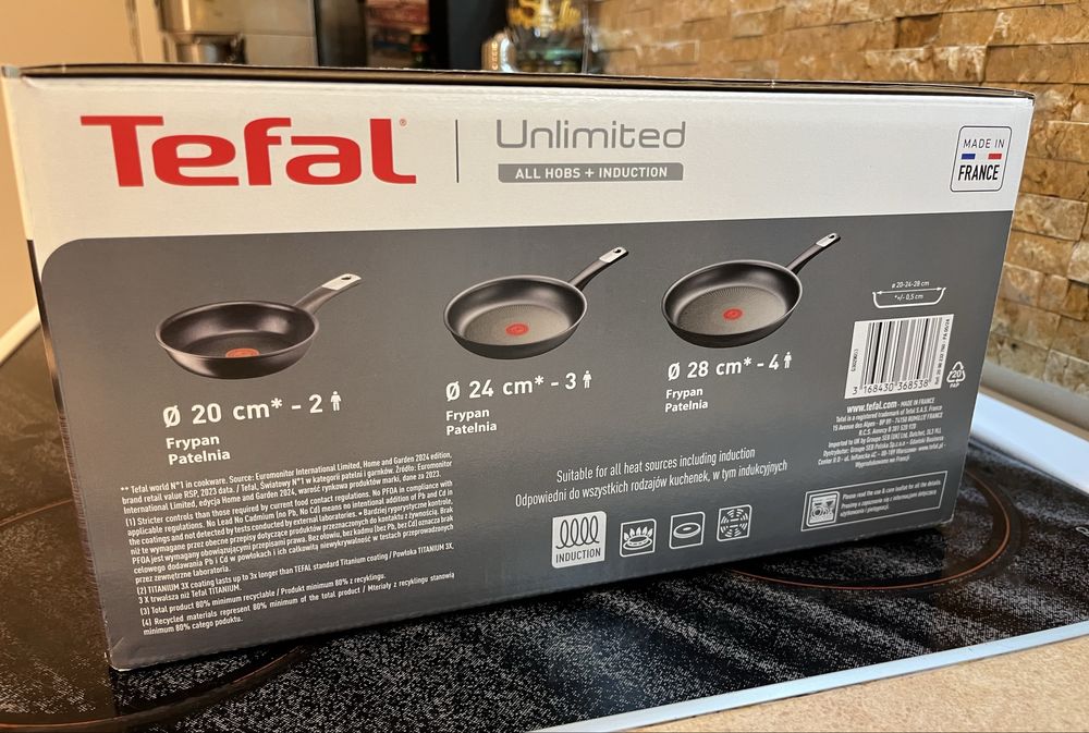 Zestaw 3 patelni Tefal Unlimited
