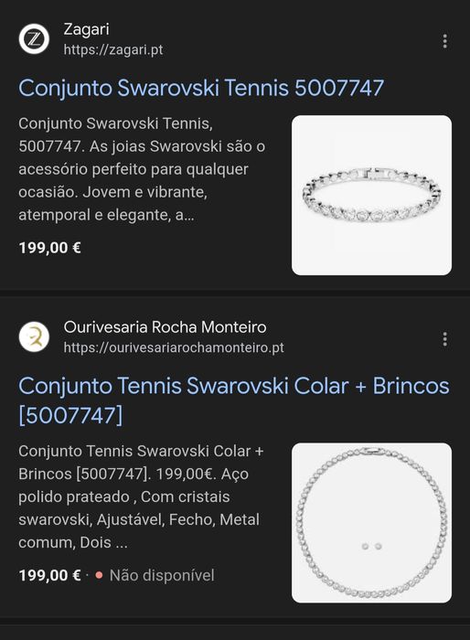 Conjunto Swarovski