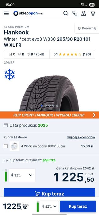 2x Winter i*cept evo3 295/30 R20, 285/35/20, 265/35/20