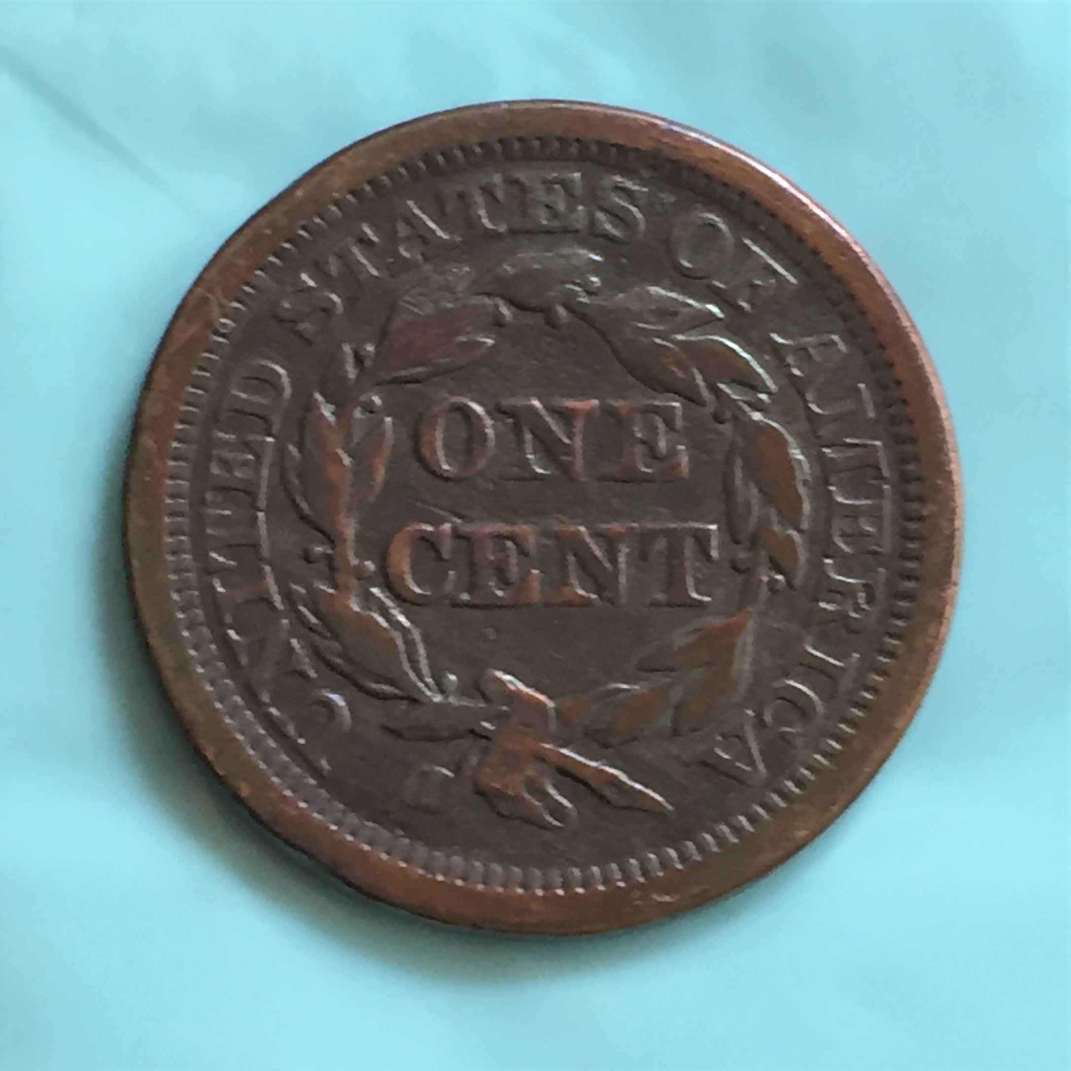 USA - One Cent 1853 - cobre - 28mm