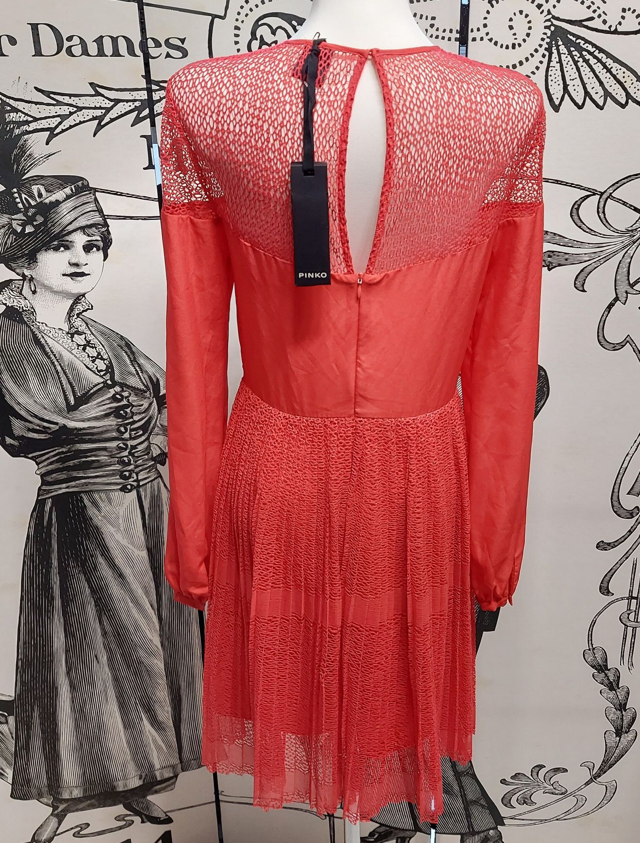 Pinko czerwona piękna sukienka rozmiar włoski 42 S/M