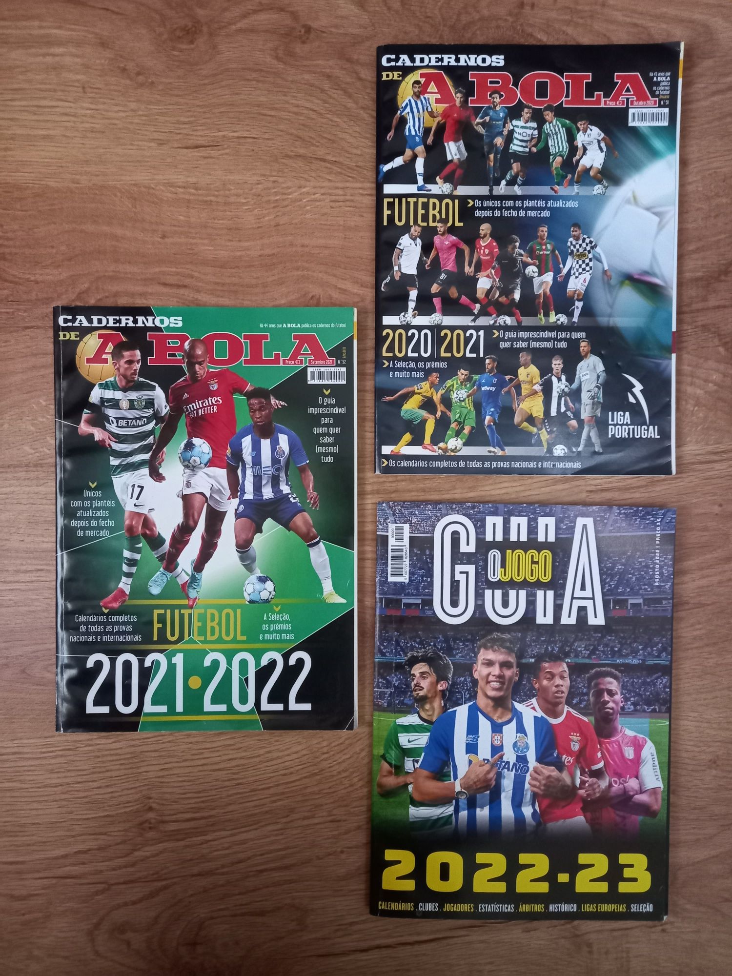 Guias Liga Portuguesa Jornal A Bola e o Jogo 2020/21, 2021/22 e 2022/2