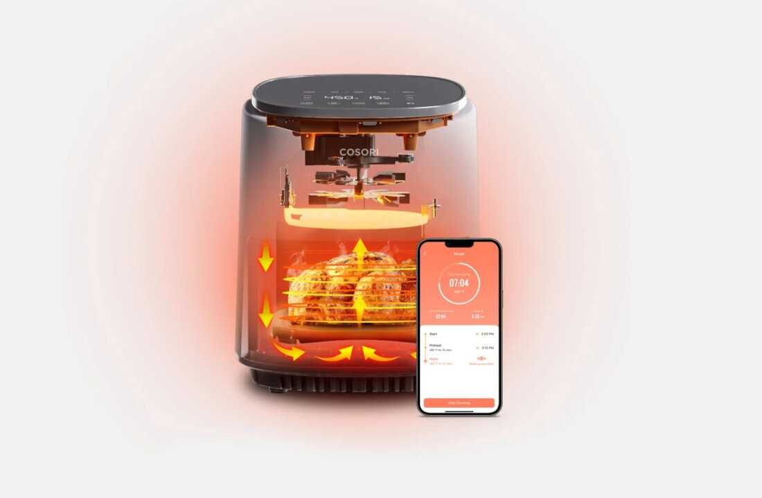 Frytkownica beztłuszczowa 1500W 3,8L COSORI CAF-LI401S Air Fryer 230°C