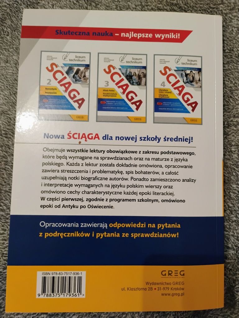 Opracowanie lektur pt.,, Ściąga"