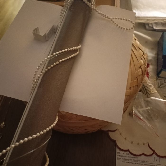 Rolety wewnętrzne materiałowe beż brąz jasny różne szerokości