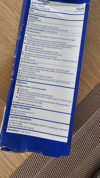 Differin gel żel antytrądzikowy