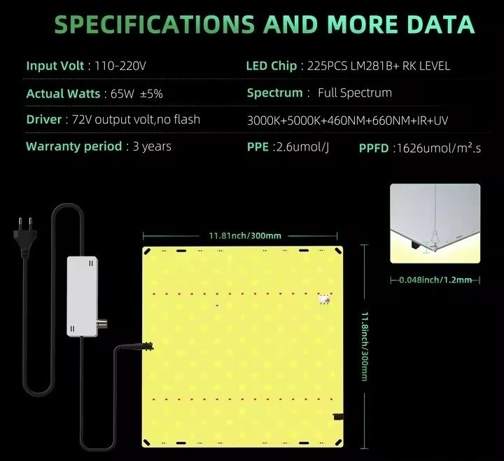 quantum LED фітолампа samsung QDB650–для ідеального росту рослин

прод