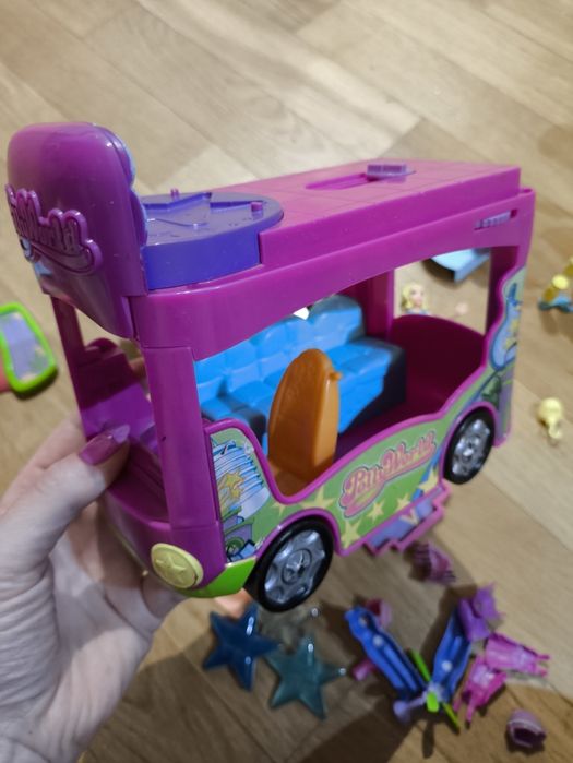 Zestaw Polly pocket z 2003r surf diner plus autobus kamper restauracja