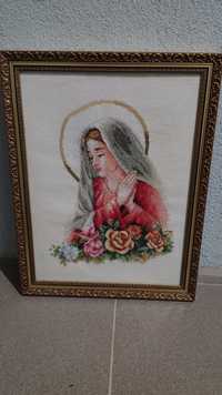 Картина хрестиком Пресвята Діва Марія