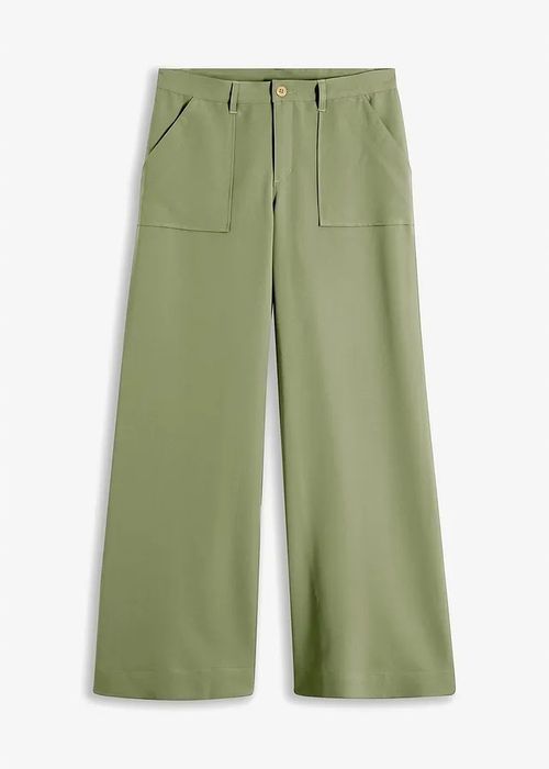 B.P.C spodnie elastyczne zielone szerokie wide leg ^46