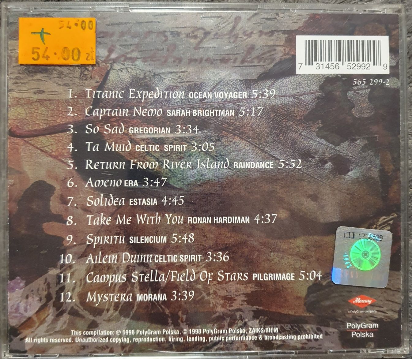 Płyta cd zespołu Mystera - polecam