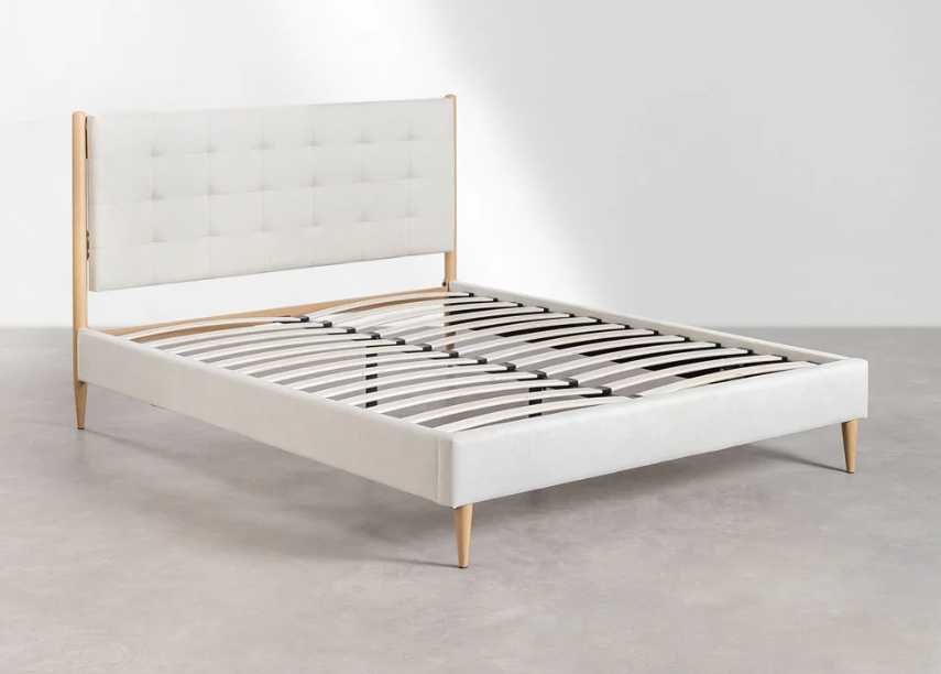 Cama estofada Sklum 150X200 + Colchão em perfeito estado