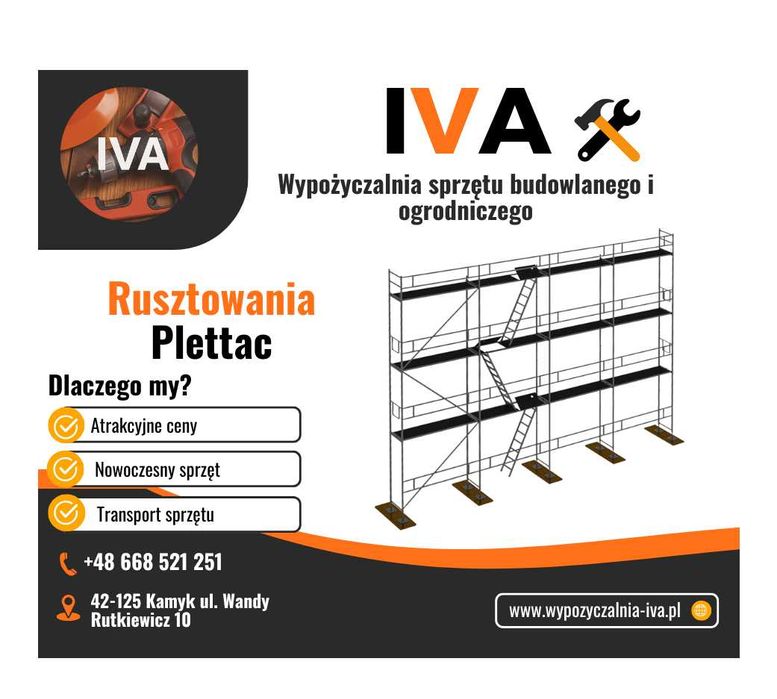 WYNAJEM - rusztowania plettac - wypożyczalnia sprzętu