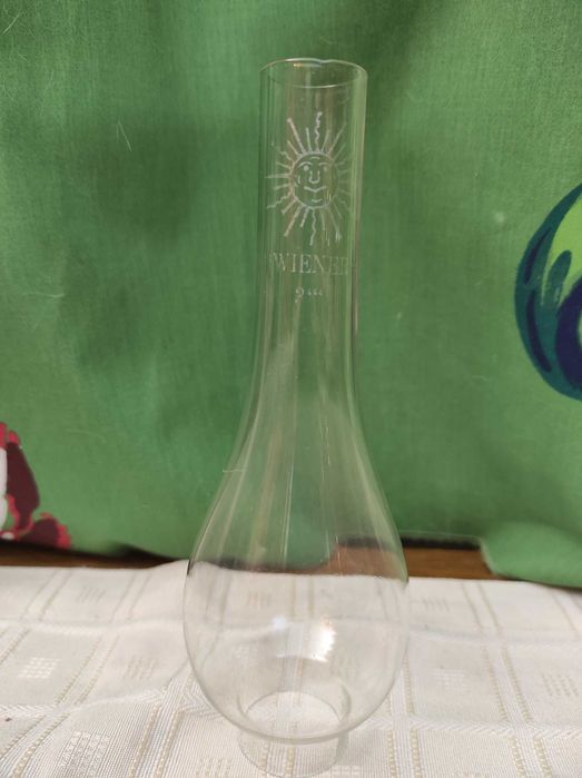 Klosz lampy naftowej 18 cm. Kominek Wiener do lampki