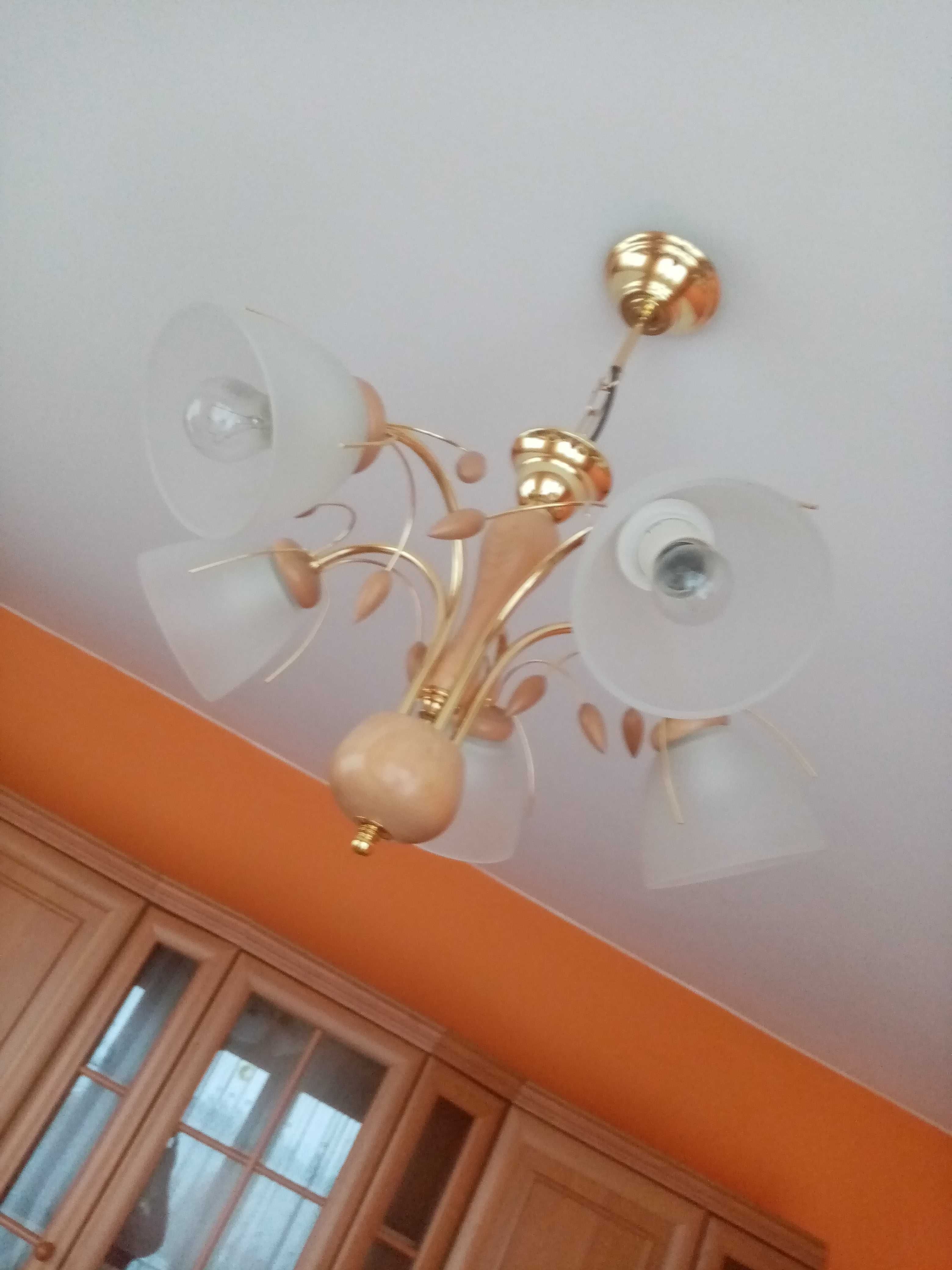 Lampa pokojowa ze szklanymi kloszami