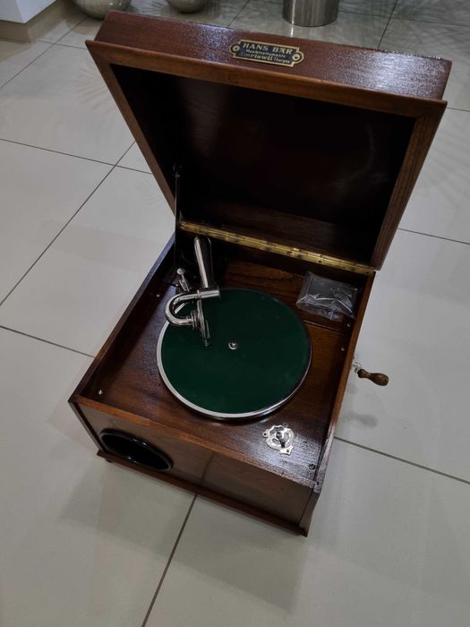 Gramofon antyczny zabytkowy Szwajcarii ANTYK XIX/XX wiek Szwajcaria